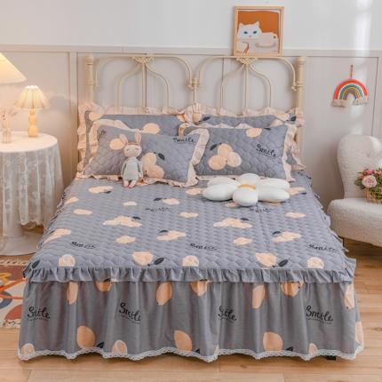 91家纺网 家纺一手货源 找家纺 （总）爱妮玖玖 2023新款小蕾丝床裙四件套全套夹棉床裙床笠四件套