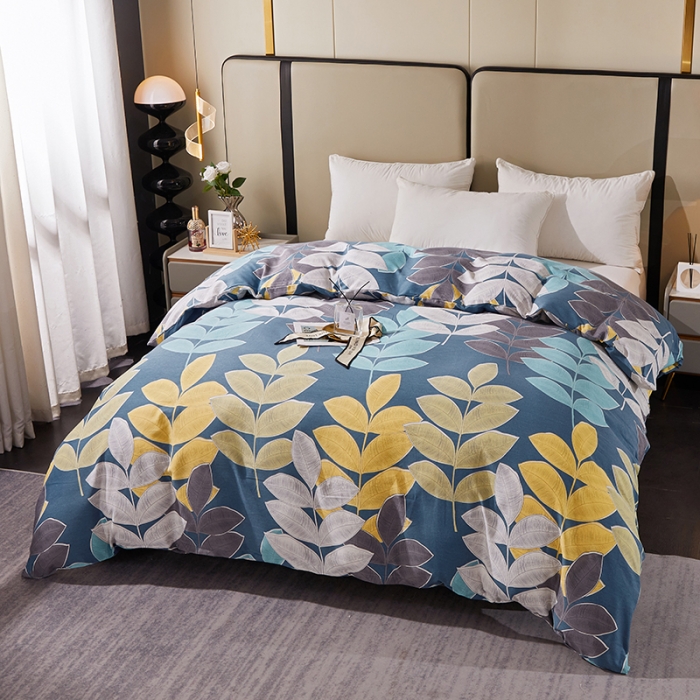 91家纺网 家纺一手货源 找家纺 晶缦 2023新款格林系列全棉活性磨毛单被套 碧水瑶