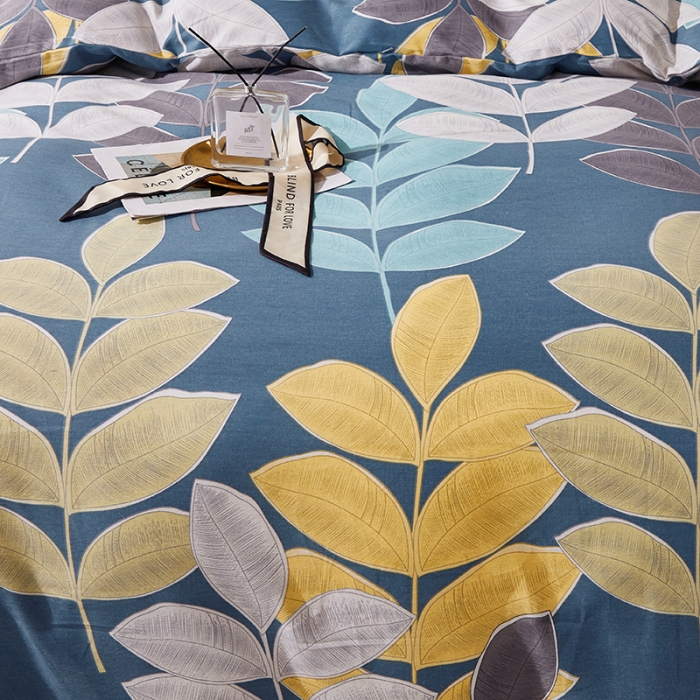 91家纺网 家纺一手货源 找家纺 晶缦 2023新款格林系列全棉活性磨毛单被套 碧水瑶