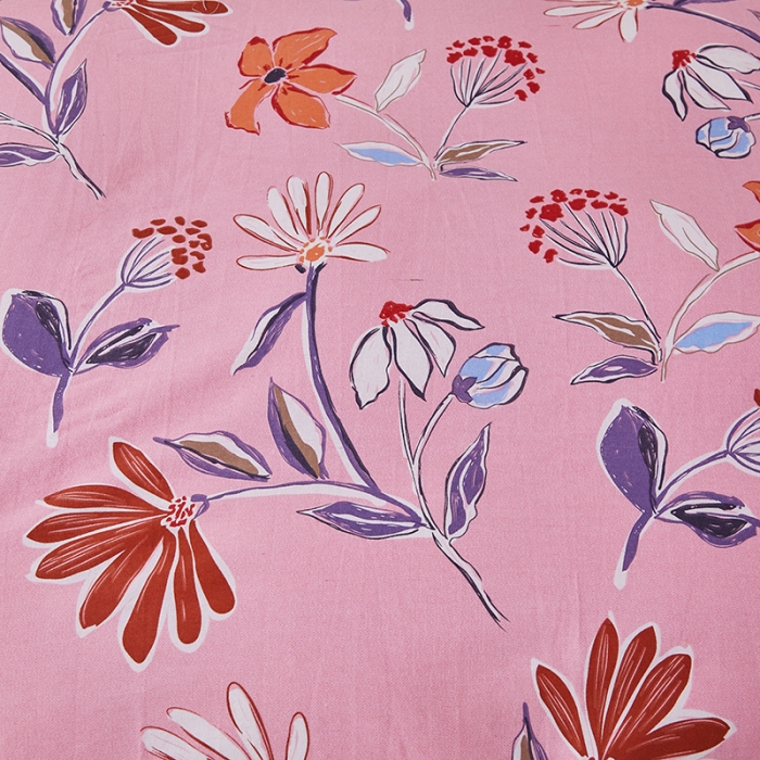 91家纺网 家纺一手货源 找家纺 晶缦 2023新款格林系列全棉活性磨毛单被套 花语纷飞