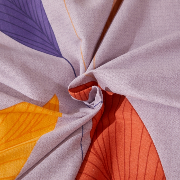 91家纺网 家纺一手货源 找家纺 晶缦 2023新款格林系列全棉活性磨毛单被套 花姿摇曳灰