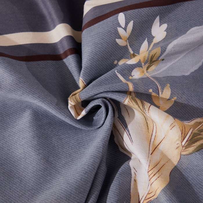 91家纺网 家纺一手货源 找家纺 晶缦 2023新款格林系列全棉活性磨毛单被套 镜中花