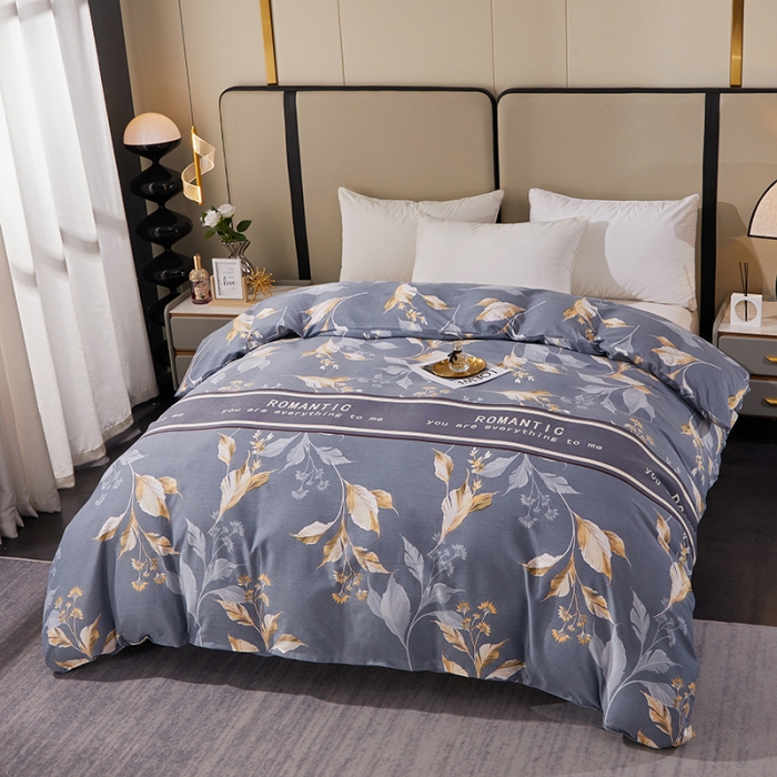 91家纺网 家纺一手货源 找家纺 晶缦 2023新款格林系列全棉活性磨毛单被套 镜中花