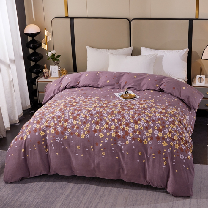 91家纺网 家纺一手货源 找家纺 晶缦 2023新款格林系列全棉活性磨毛单被套 玲珑秀