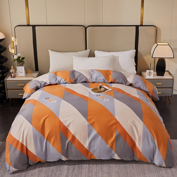 91家纺网 家纺一手货源 找家纺 晶缦 2023新款格林系列全棉活性磨毛单被套 曼妙花絮