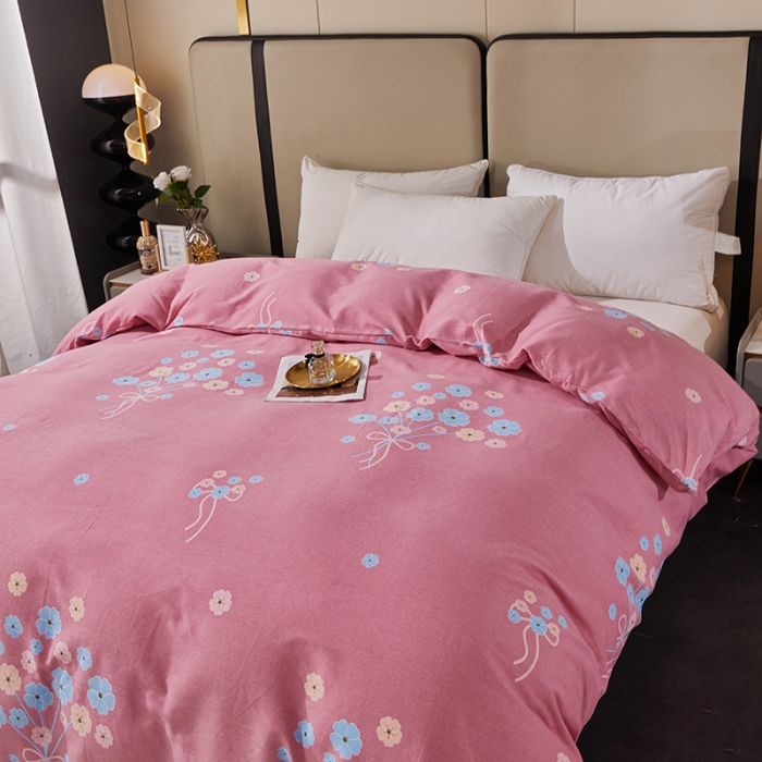 91家纺网 家纺一手货源 找家纺 晶缦 2023新款格林系列全棉活性磨毛单被套 沁香