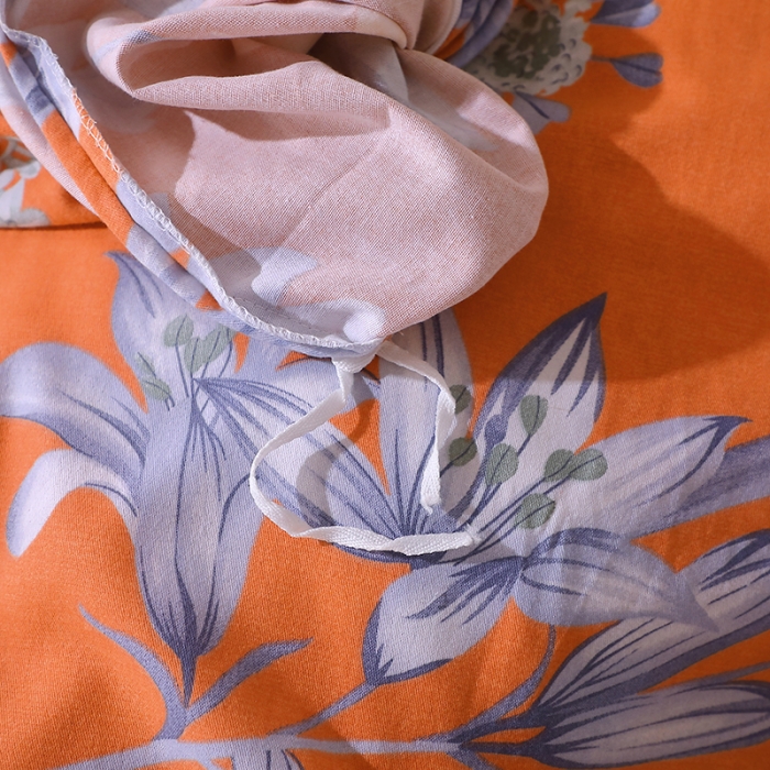 91家纺网 家纺一手货源 找家纺 晶缦 2023新款格林系列全棉活性磨毛单被套 浪漫花语