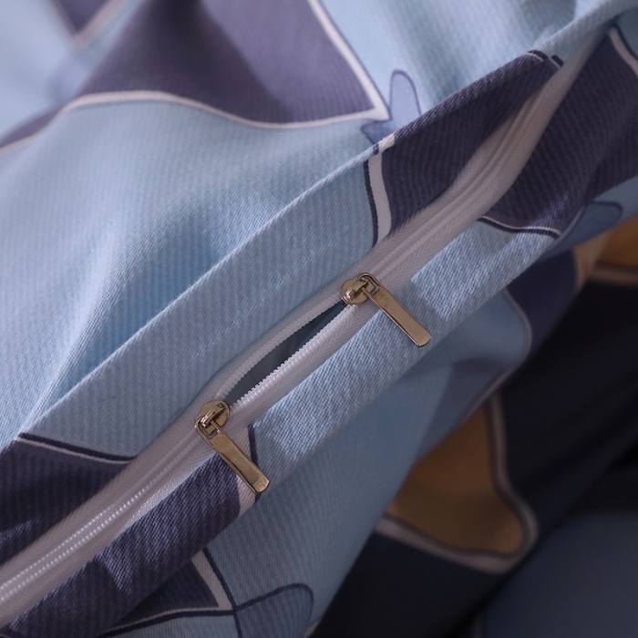 91家纺网 家纺一手货源 找家纺 晶缦 2023新款格林系列全棉活性磨毛单被套 棱镜