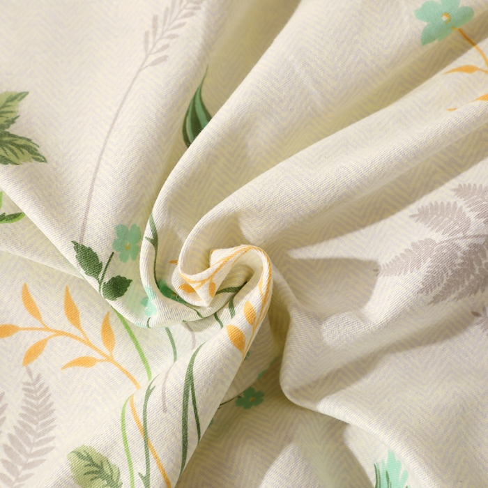 91家纺网 家纺一手货源 找家纺 晶缦 2023新款格林系列全棉活性磨毛单被套 林间细雨