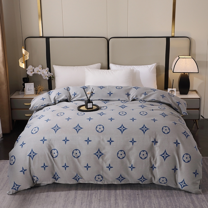 91家纺网 家纺一手货源 找家纺 晶缦 2023新款格林系列全棉活性磨毛单被套 路易斯