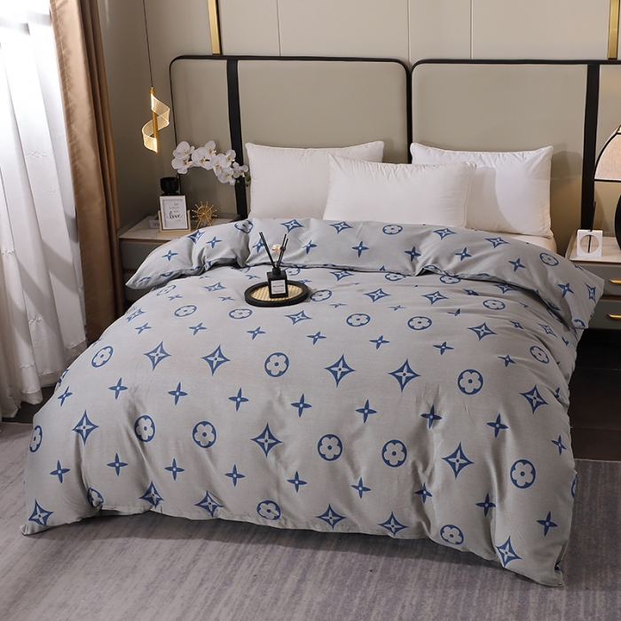 91家纺网 家纺一手货源 找家纺 晶缦 2023新款格林系列全棉活性磨毛单被套 路易斯