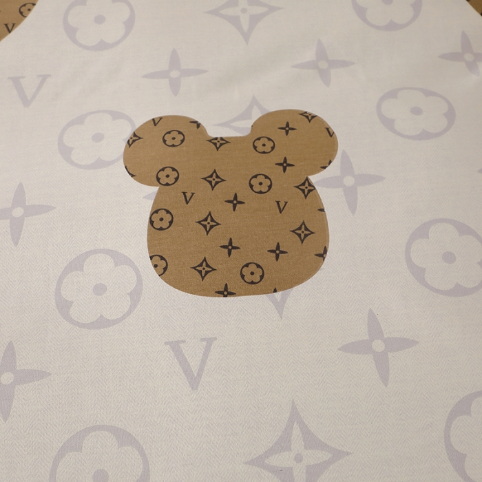 91家纺网 家纺一手货源 找家纺 晶缦 2023新款格林系列全棉活性磨毛单被套 路易熊