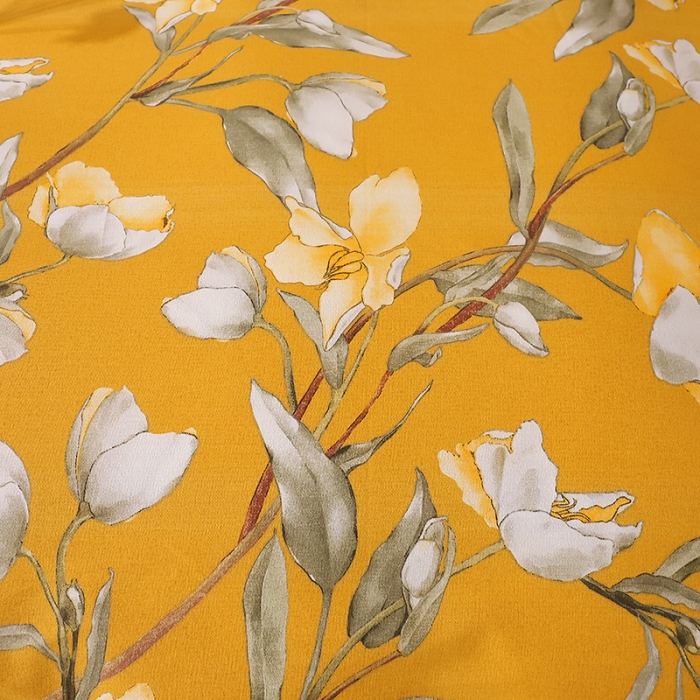 91家纺网 家纺一手货源 找家纺 晶缦 2023新款格林系列全棉活性磨毛单被套 如月梦黄