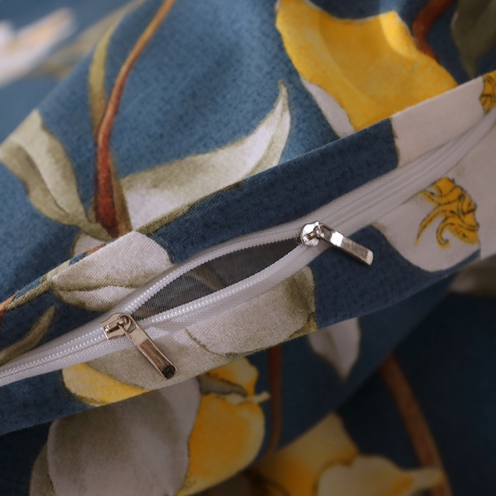 91家纺网 家纺一手货源 找家纺 晶缦 2023新款格林系列全棉活性磨毛单被套 如月梦蓝