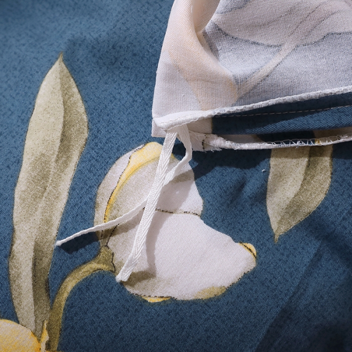 91家纺网 家纺一手货源 找家纺 晶缦 2023新款格林系列全棉活性磨毛单被套 如月梦蓝