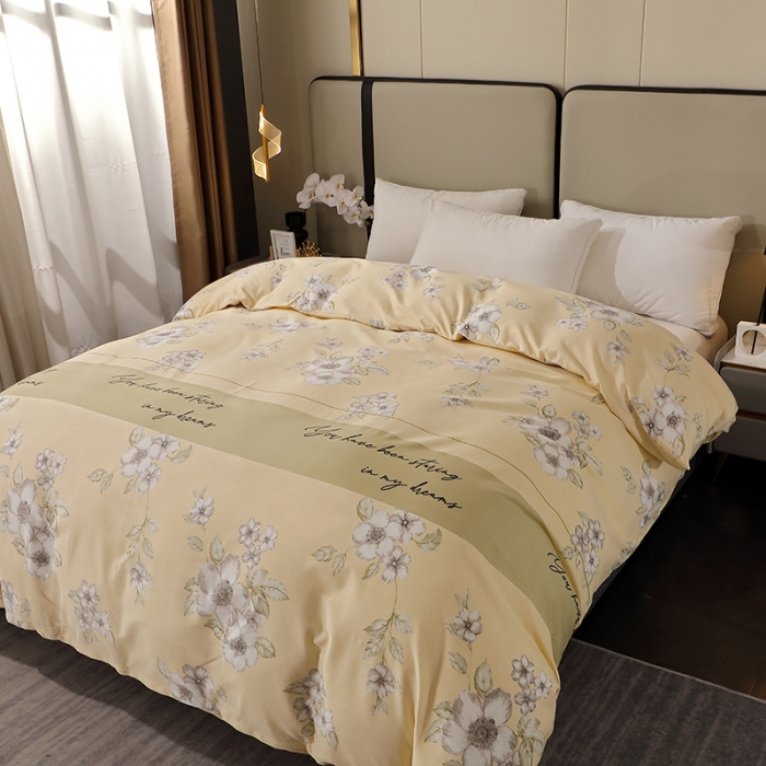 91家纺网 家纺一手货源 找家纺 晶缦 2023新款格林系列全棉活性磨毛单被套 瑞丽