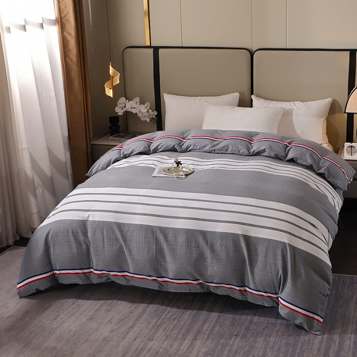 91家纺网 家纺一手货源 找家纺 晶缦 2023新款格林系列全棉活性磨毛单被套 圣马可