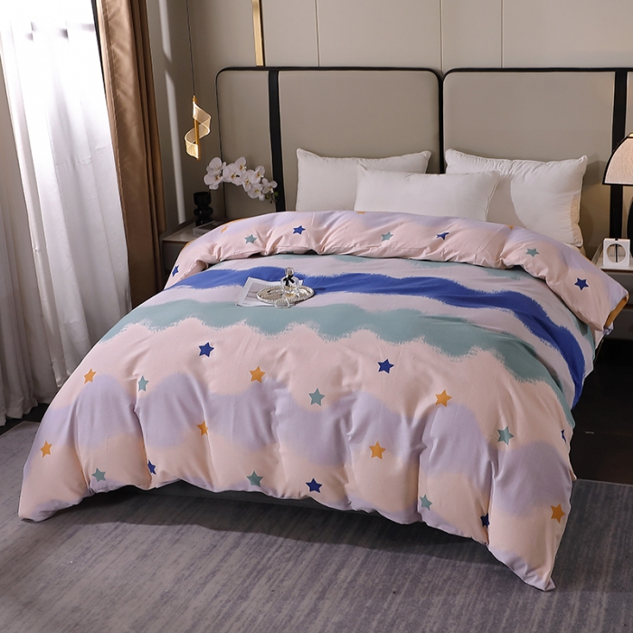 91家纺网 家纺一手货源 找家纺 晶缦 2023新款格林系列全棉活性磨毛单被套 夏洛