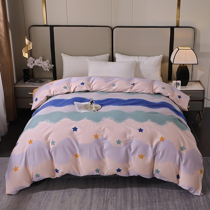 91家纺网 家纺一手货源 找家纺 晶缦 2023新款格林系列全棉活性磨毛单被套 夏洛