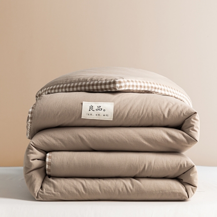 91家纺网 家纺一手货源 找家纺 （总）子由2023子由家居无印风棋盘格立体边大豆纤维冬被