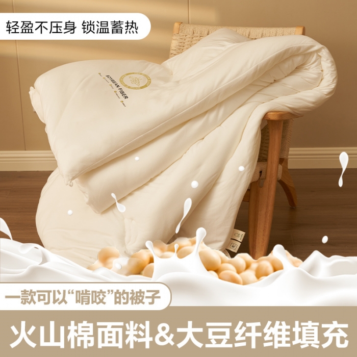 91家纺网 家纺一手货源 找家纺 （总）子由家居 2023新款b类针织云感睡眠大豆纤维冬被