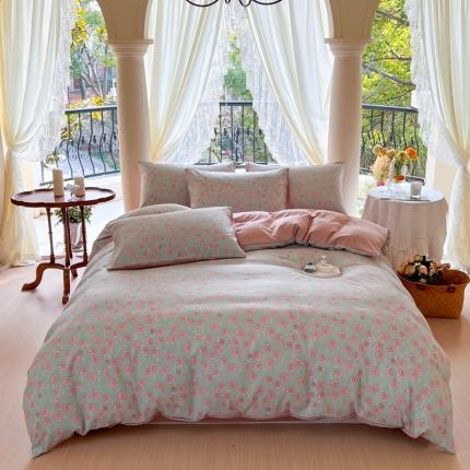 91家纺网 家纺一手货源 找家纺 （总）宜家坊 2023新款法式风水洗棉麻四件套