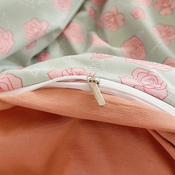 91家纺网 家纺一手货源 找家纺 宜家坊 2023新款法式风水洗棉麻四件套 爱丽丝