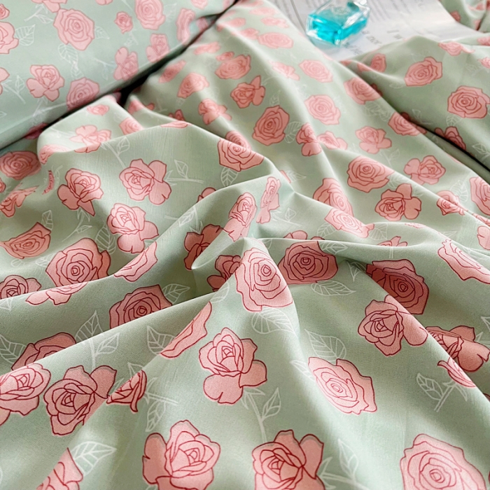 91家纺网 家纺一手货源 找家纺 宜家坊 2023新款法式风水洗棉麻四件套 爱丽丝