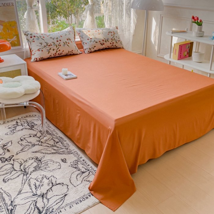 91家纺网 家纺一手货源 找家纺 宜家坊 2023新款法式风水洗棉麻四件套 花溪