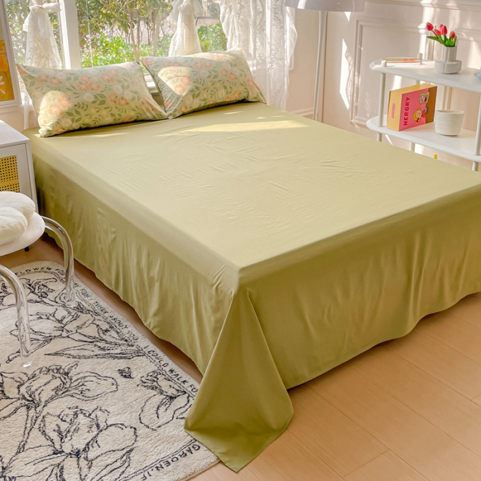 91家纺网 家纺一手货源 找家纺 宜家坊 2023新款法式风水洗棉麻四件套 细雨