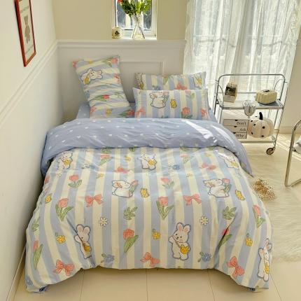 91家纺网 家纺一手货源 找家纺 （总）宜家坊 2024新款12868全棉小清新四件套