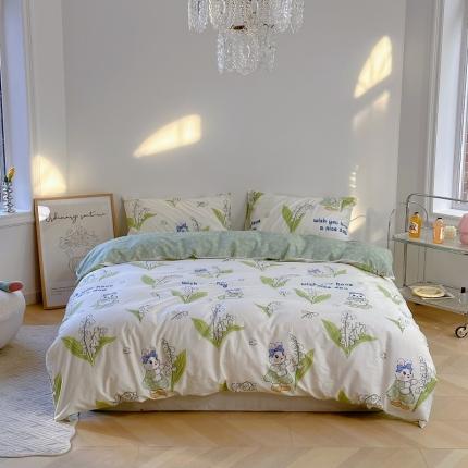 91家纺网 家纺一手货源 找家纺 （总）宜家坊 2024新款12868全棉小清新四件套