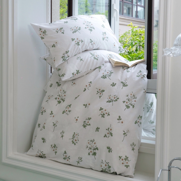 91家纺网 家纺一手货源 找家纺 宜家坊 2024新款12868全棉小清新四件套 茶花