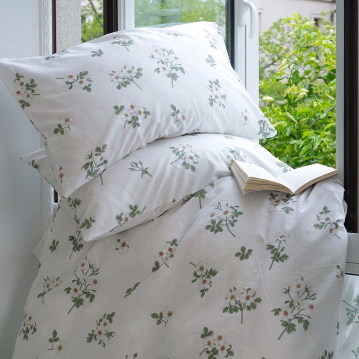 91家纺网 家纺一手货源 找家纺 宜家坊 2024新款12868全棉小清新四件套 茶花