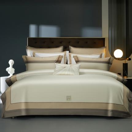 91家纺网 家纺一手货源 找家纺 （总）缔缦 2023新款高端100s刺绣四件套-安琪儿