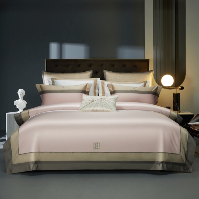 91家纺网 家纺一手货源 找家纺 （总）缔缦 2023新款高端100s刺绣四件套-安琪儿