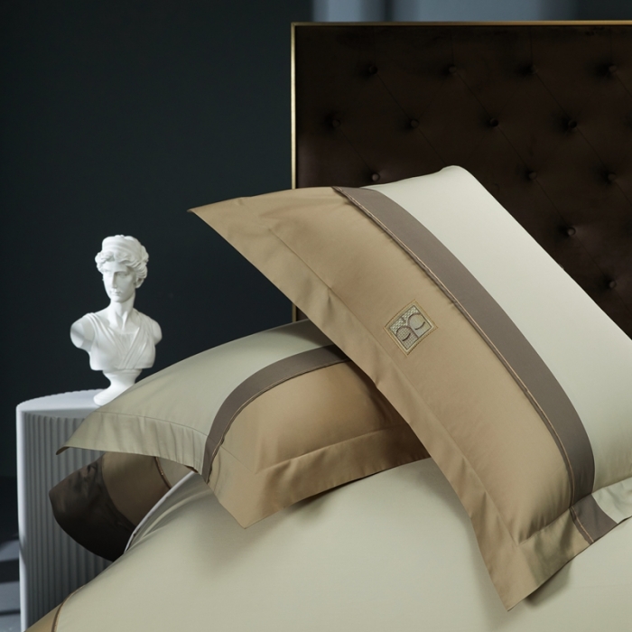 91家纺网 家纺一手货源 找家纺 缔缦 2023新款高端100s刺绣四件套-安琪儿 卡槟