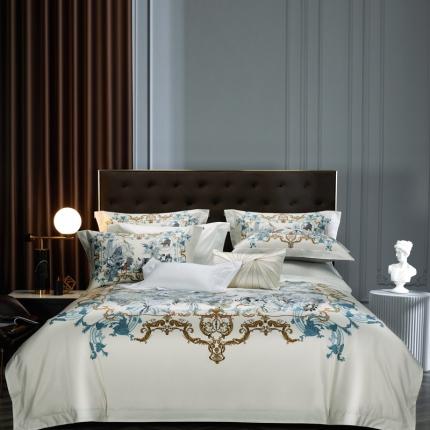 91家纺网 家纺一手货源 找家纺 缔缦 2023新款高端100s数码印花四件套-第五批 斯特蔓