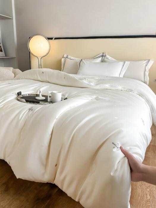 91家纺网 家纺一手货源 找家纺 新款天丝棉大提花蚕丝大豆被蚕丝二合一拉链子母被芯剪花大豆蚕丝被子