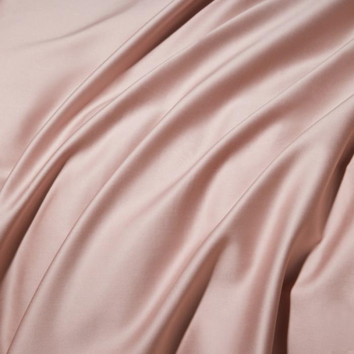 91家纺网 家纺一手货源 找家纺 100支100S全棉太妃缎纯色拼色四件套可选多件套可定制 夕岚粉