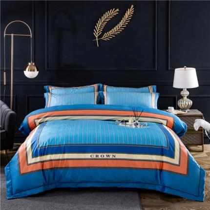 91家纺网 家纺一手货源 找家纺 宜家坊 2023新款高克重高奢云丝绒系列四件套 圣托里尼-兰