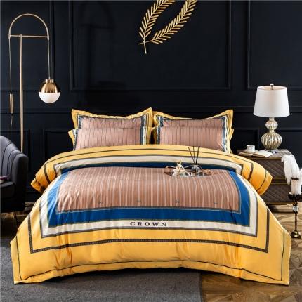 91家纺网 家纺一手货源 找家纺 宜家坊 2023新款高克重高奢云丝绒系列四件套 圣托里尼-棕