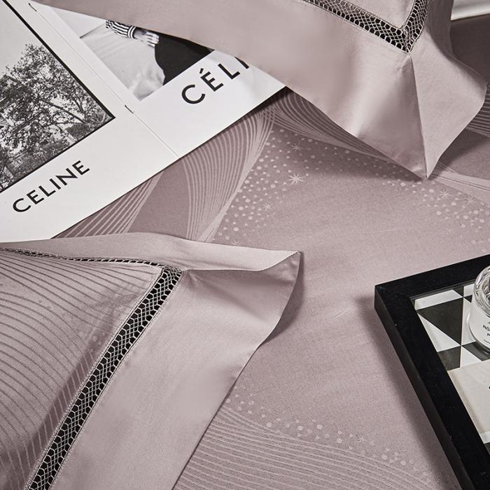 91家纺网 家纺一手货源 找家纺 100支100S全棉提花四件套可配七件套可定制长绒棉直播爆款 芬芳