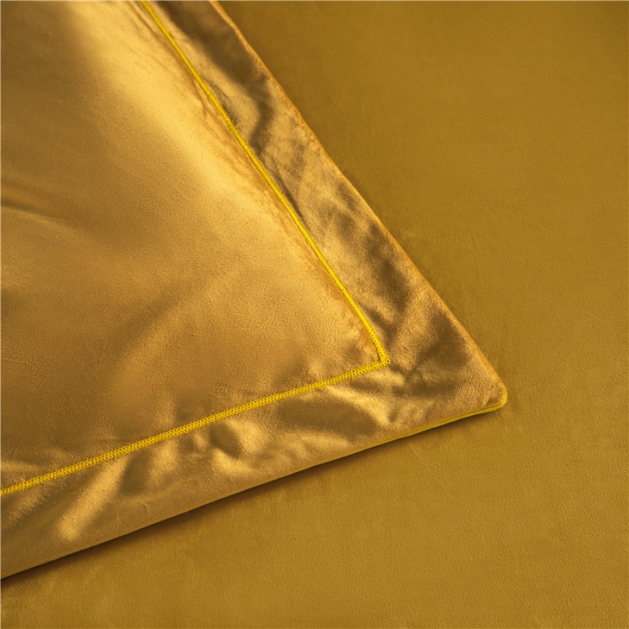 91家纺网 家纺一手货源 找家纺 宜家坊 2023新款高克重高奢云丝绒系列四件套 佛罗伦萨-黄