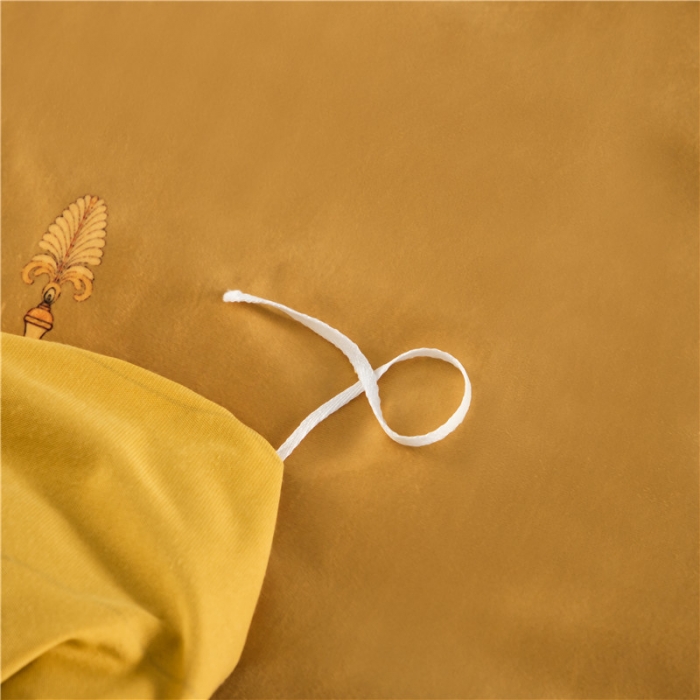 91家纺网 家纺一手货源 找家纺 宜家坊 2023新款高克重高奢云丝绒系列四件套 佛罗伦萨-黄