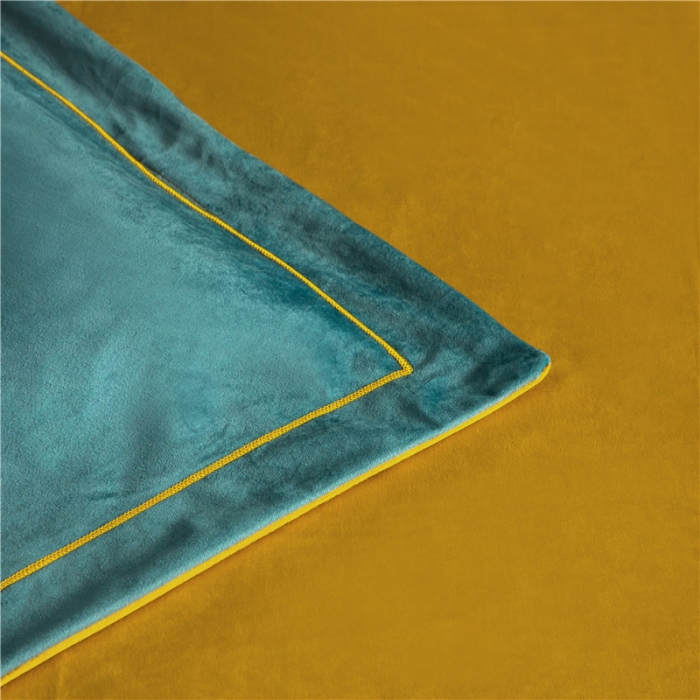 91家纺网 家纺一手货源 找家纺 宜家坊 2023新款高克重高奢云丝绒系列四件套 佛罗伦萨-绿