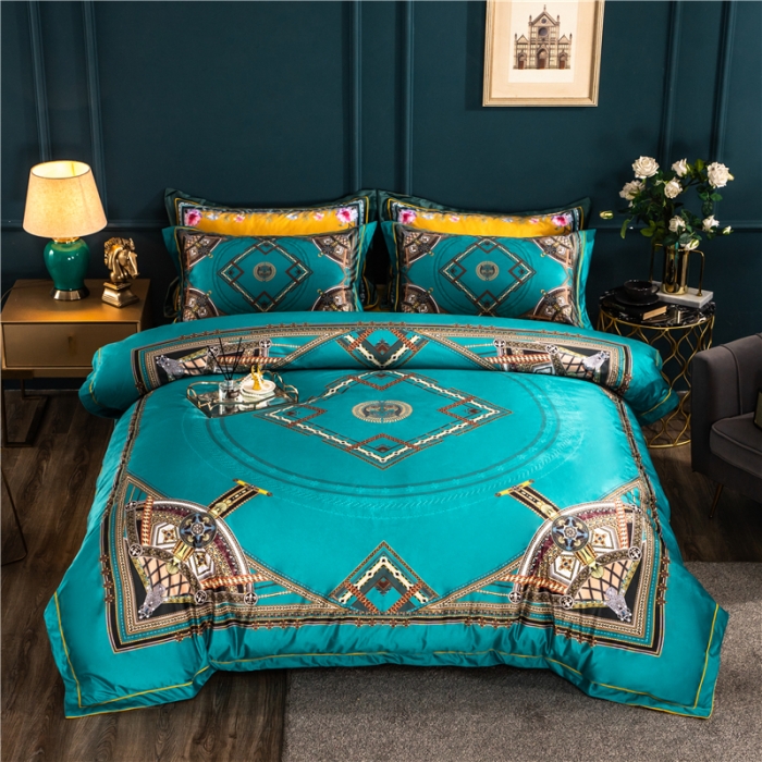 91家纺网 家纺一手货源 找家纺 宜家坊 2023新款高克重高奢云丝绒系列四件套 卡戴珊-兰