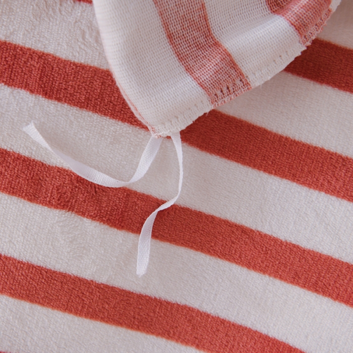 91家纺网 家纺一手货源 找家纺 2023新款无印风印花双面牛奶绒四件套 棕红条纹