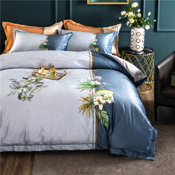 91家纺网 家纺一手货源 找家纺 宜家坊 2023新款高克重高奢云丝绒系列四件套 罗森堡-灰