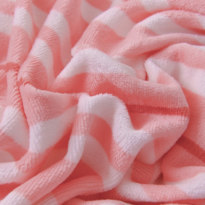 91家纺网 家纺一手货源 找家纺 2023新款无印风印花双面牛奶绒四件套 粉条纹